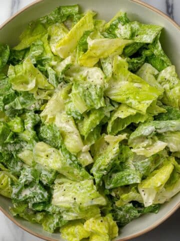 Lettuce Salad with Cream Fraiche, Chives, and Red Wine Vinaigrette Recipe