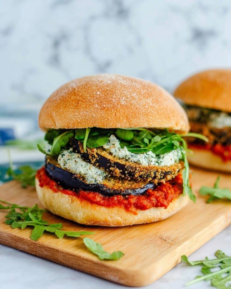Crispy Eggplant Parmesan Sandwich Recipe