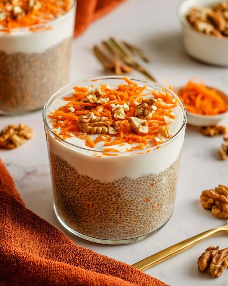 Thick Carrot Cake Chia Pudding with Greek Yogurt and Carrot Milk Recipe