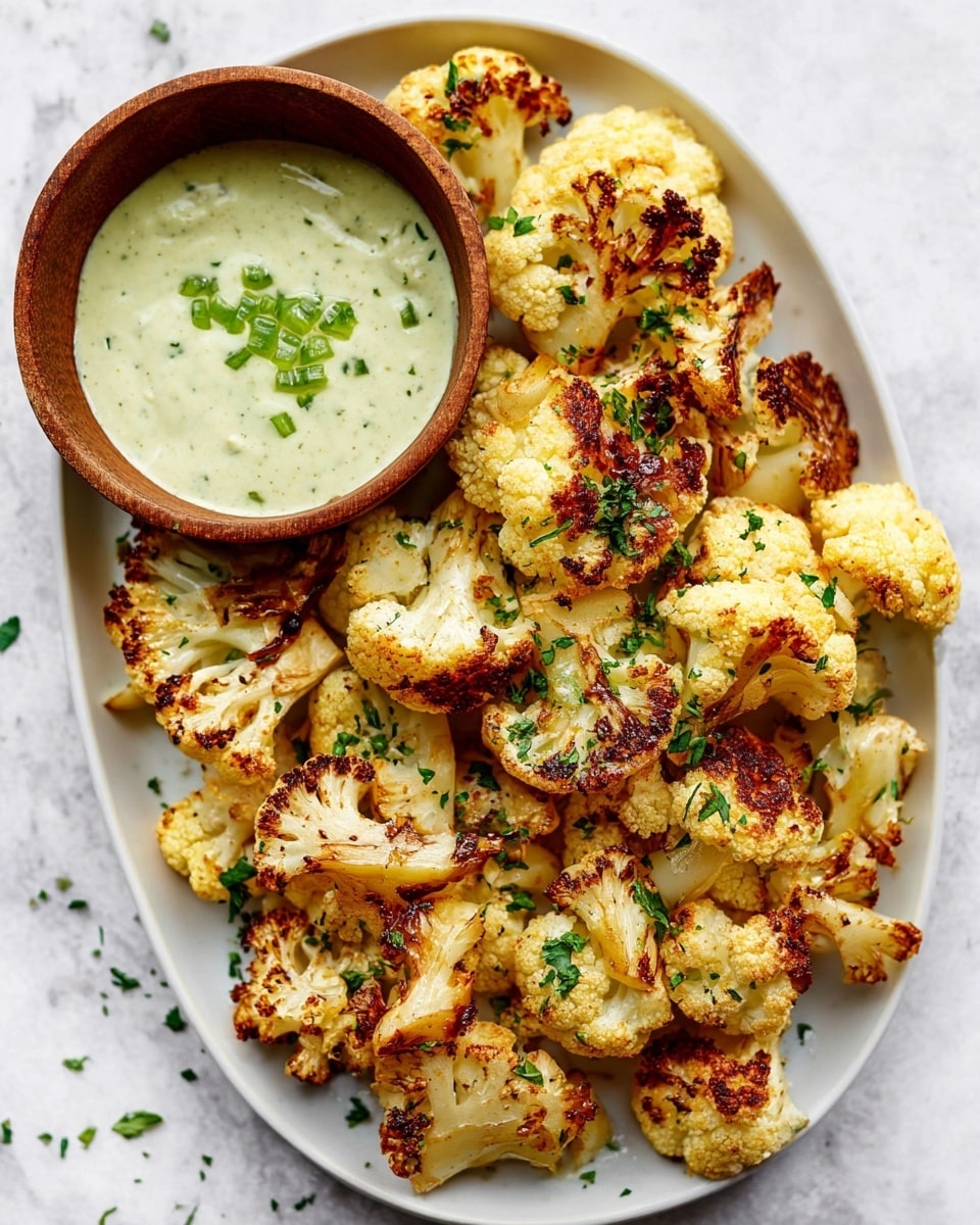 Oven Roasted Cauliflower with Tahini Sauce | Flavorful & Healthy