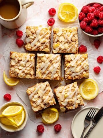 Lemon Raspberry Coffee Cake with Lemon Icing Recipe