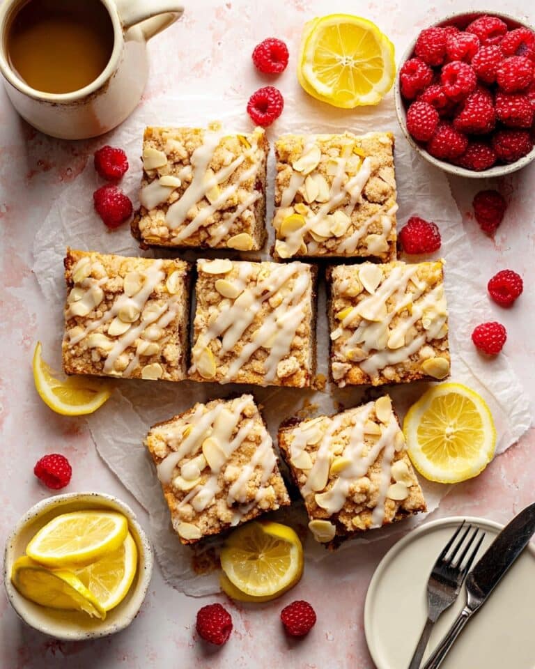 Lemon Raspberry Coffee Cake with Lemon Icing Recipe