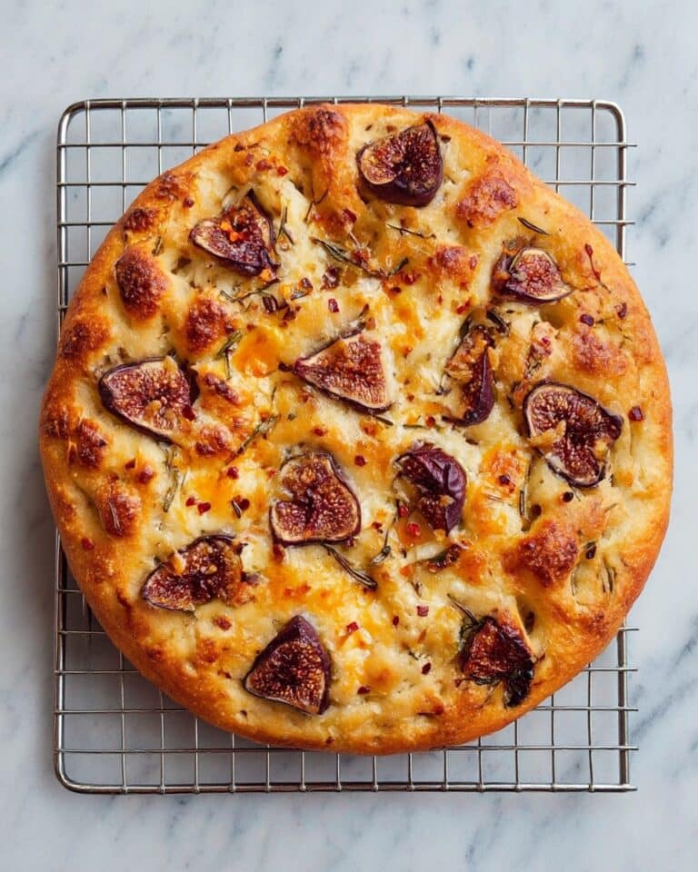 Fig and Goat Cheese Focaccia with Fresh Figs, Honey, and Chili Flakes Recipe