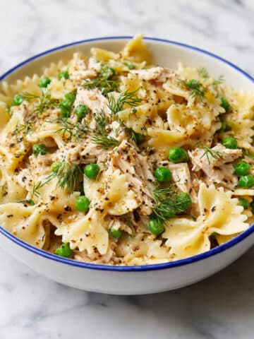 Tuna Pasta Salad with Lemon, Dill, and Peas Recipe