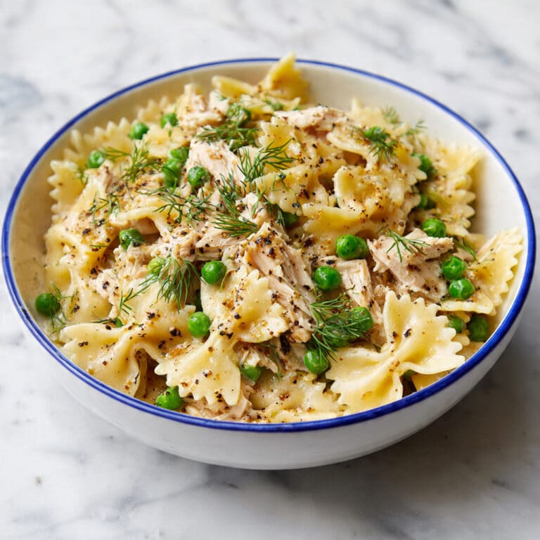 Tuna Pasta Salad with Lemon, Dill, and Peas Recipe