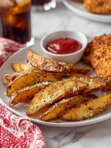 Crispy Parmesan Potato Wedges Recipe