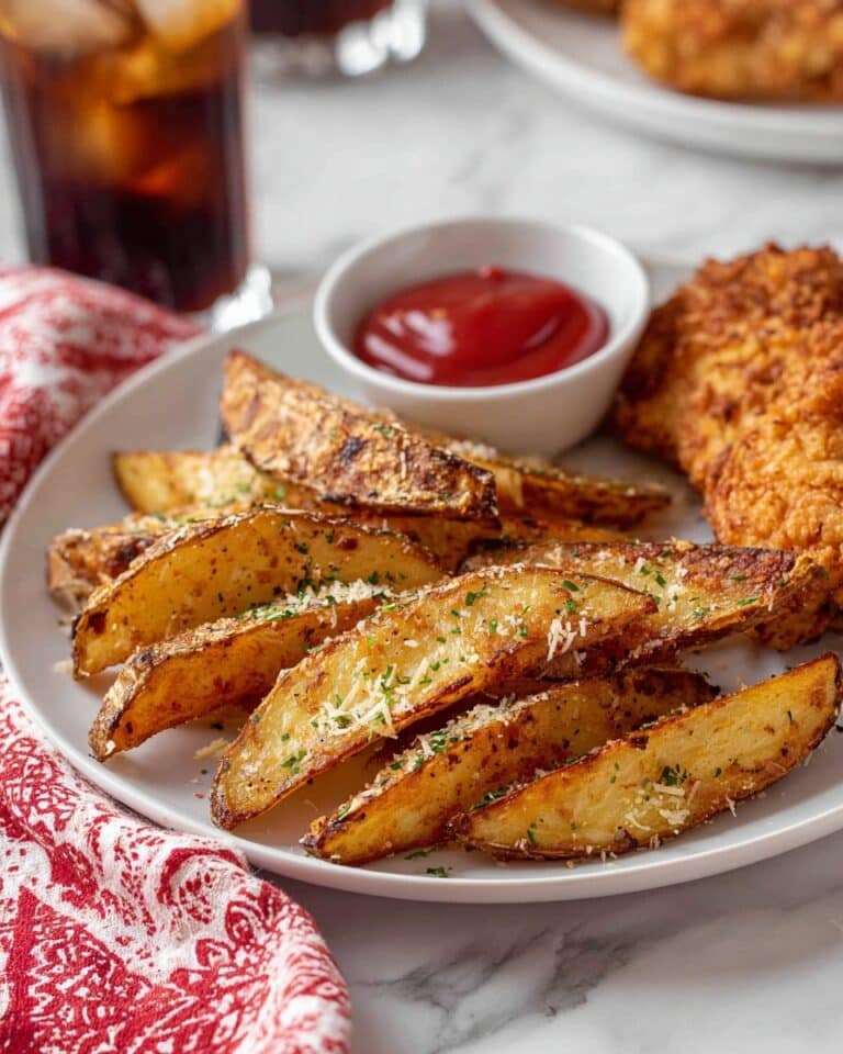 Crispy Parmesan Potato Wedges Recipe