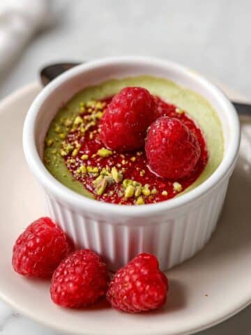 Pistachio Panna Cotta with Raspberry Compote Recipe