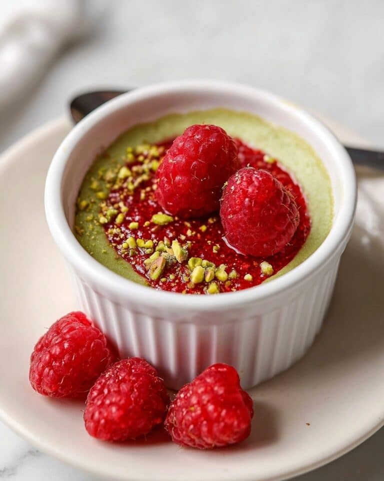 Pistachio Panna Cotta with Raspberry Compote Recipe