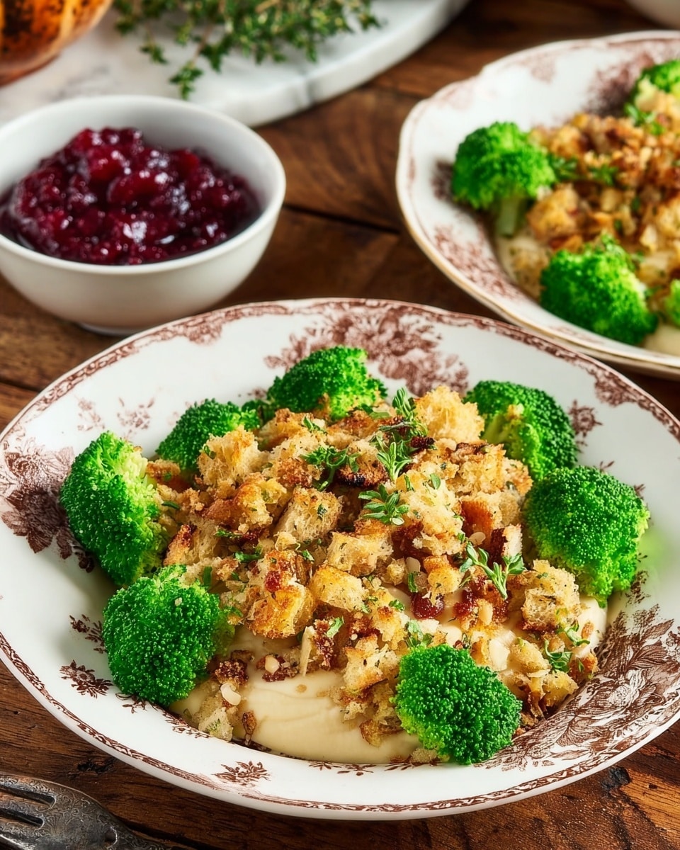 A white rectangular baking dish filled with a three-layer casserole. The bottom layer is creamy and white, topped with shredded white chicken pieces. The top layer is a thick, crumbly golden brown crust with small toasted bits and some specks of bright green herbs scattered all over. A wooden spoon lifts a portion showing the creamy base under the crunchy top. The dish rests on a white marbled surface with a striped cloth and some green herbs blurred in the background. Photo taken with an iphone --ar 4:5 --v 7