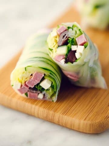 Italian Zucchini Pasta Spring Rolls Recipe