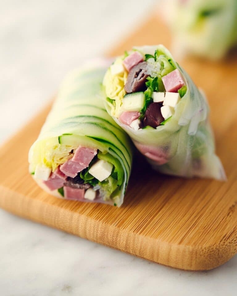 Italian Zucchini Pasta Spring Rolls Recipe