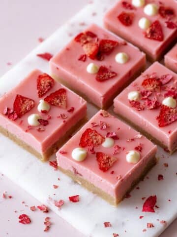 Strawberry Blondies with Strawberry Glaze Recipe