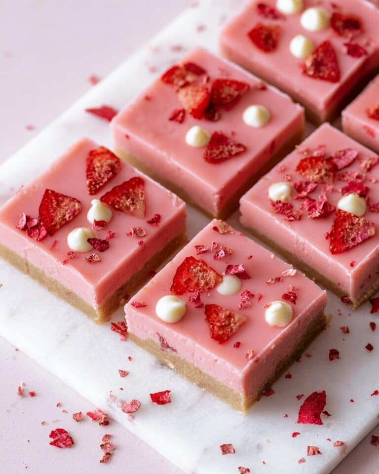 Strawberry Blondies with Strawberry Glaze Recipe