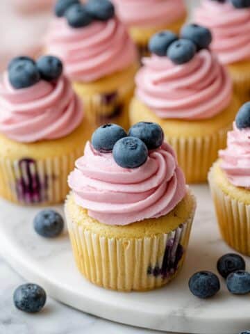 Blueberry Cupcakes with Blueberry Buttercream Recipe