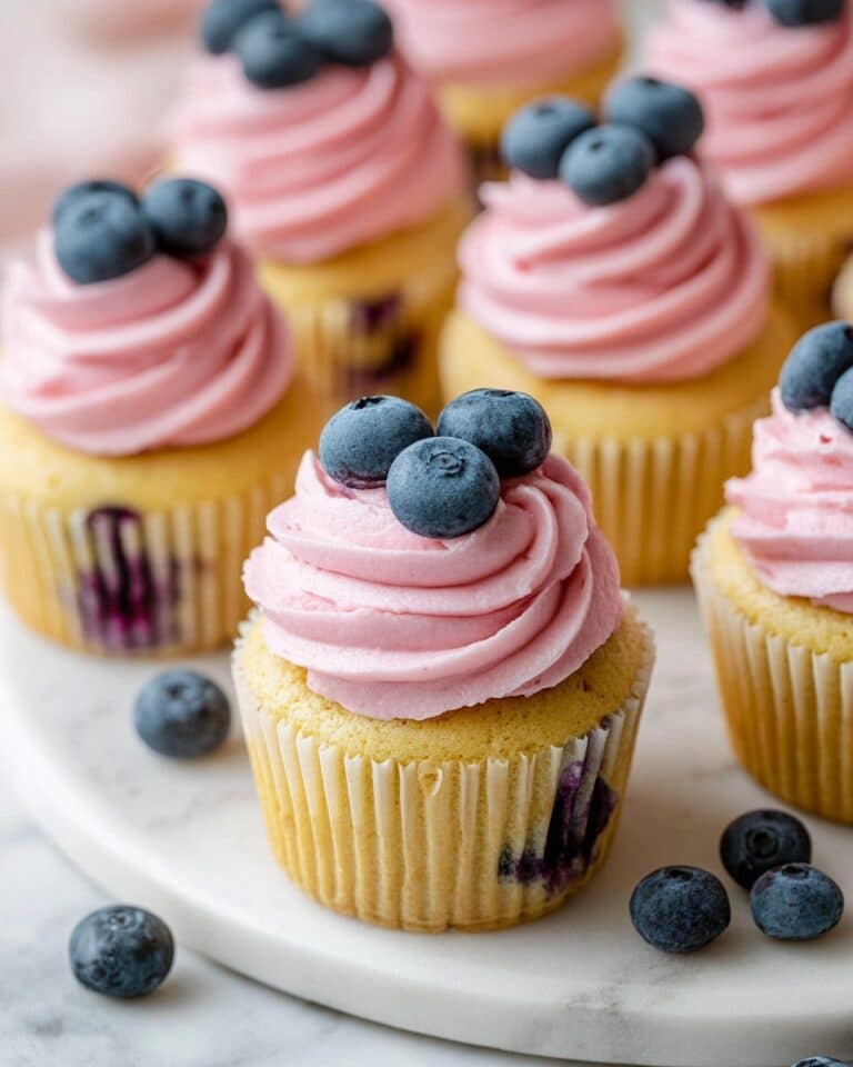 Blueberry Cupcakes with Blueberry Buttercream Recipe