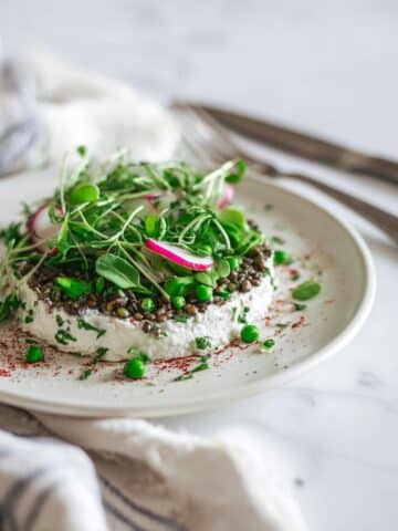 Spring Lentil Salad with Tahini Yogurt Sauce Recipe