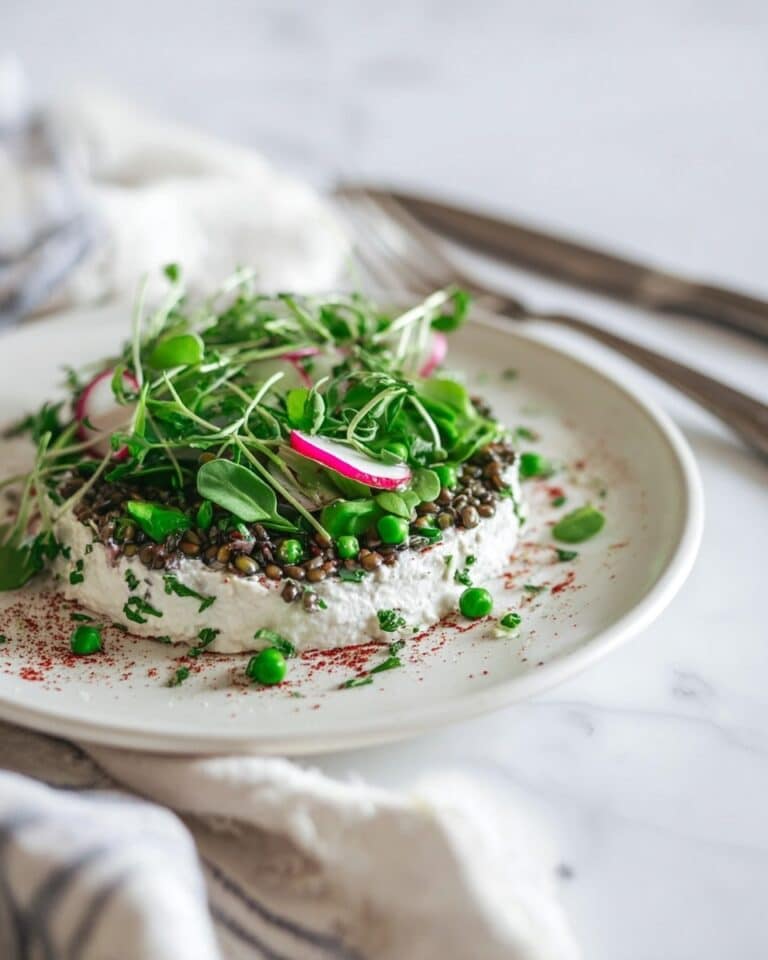 Spring Lentil Salad with Tahini Yogurt Sauce Recipe
