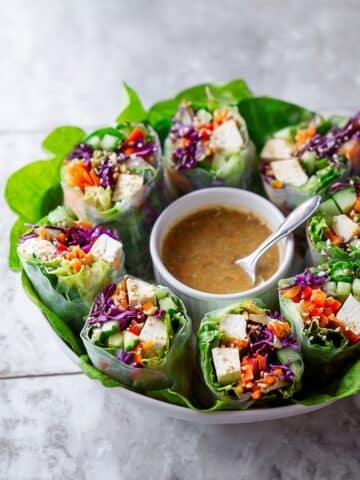 Fresh Spring Rolls with Peanut Dipping Sauce Recipe