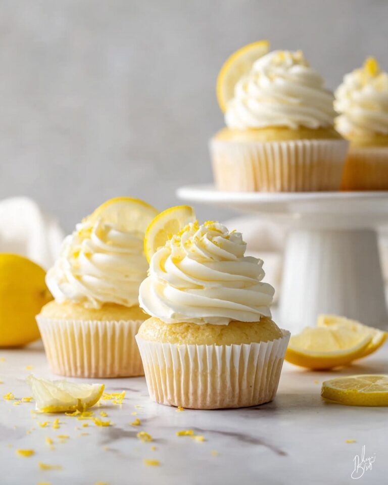 Lemon Cupcakes with Tangy Lemon Buttercream Frosting Recipe