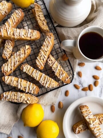 Lemon Biscotti with Toasted Almonds Recipe