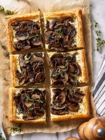 Mushroom and Goat Cheese Puff Pastry Tart Recipe