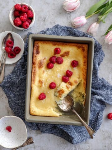Sweet Cottage Cheese Bake with Berries and Maple Syrup Recipe