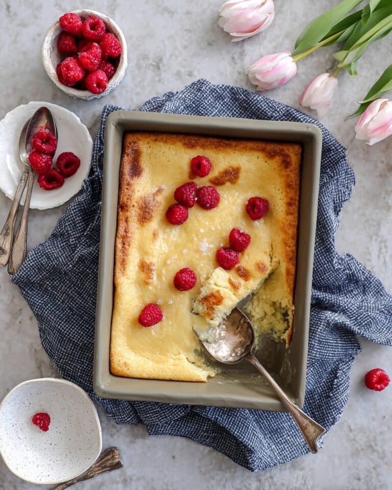 Sweet Cottage Cheese Bake with Berries and Maple Syrup Recipe