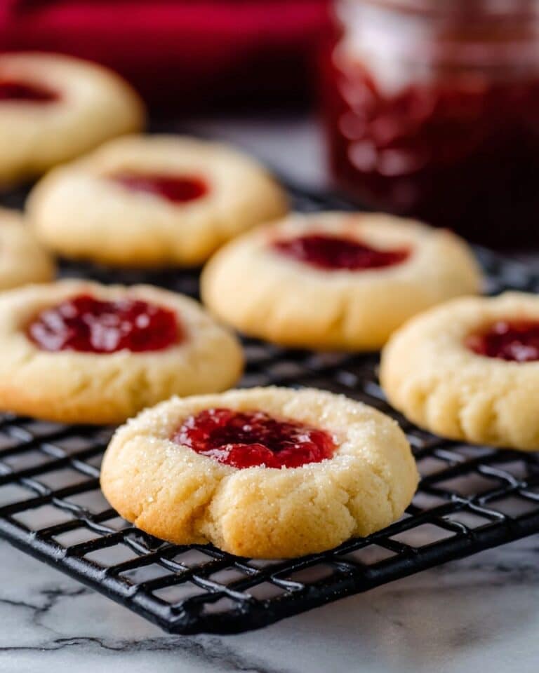 Keto Thumbprint Cookies with Strawberry Rhubarb Recipe