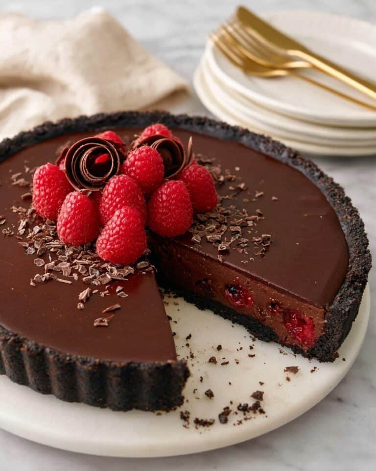 Chocolate Ganache Tart with Raspberries Recipe