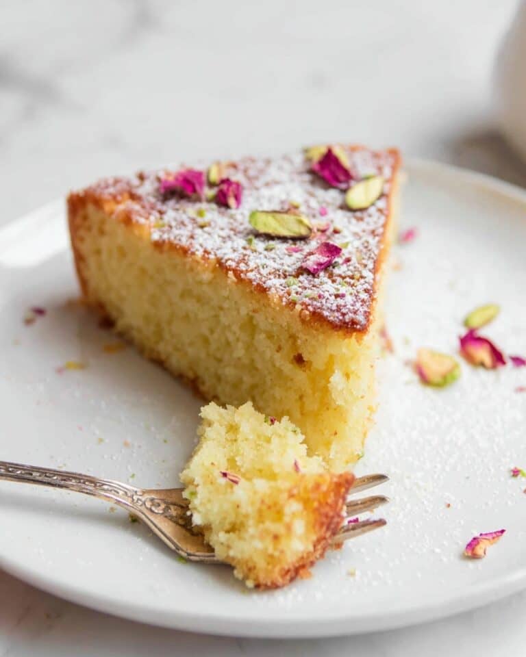 Gluten Free Cardamom Rose Cake Recipe