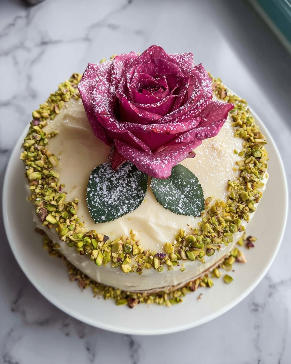 A single slice of soft yellow cake sits on a white plate on a white marbled surface, topped with a dusting of white powdered sugar and small pink and green flower petals. The cake has a golden-brown crust with a slightly rough texture at the top, and the inside looks light and fluffy. In front of the slice on the plate is a silver fork that holds a crumbly piece of the cake, showing its tender, sponge-like texture. A few scattered flower petals lie on the plate around the cake and fork. photo taken with an iphone --ar 4:5 --v 7