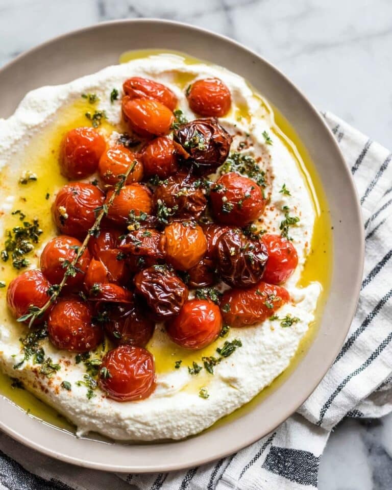 Whipped Feta with Roasted Garlic Tomatoes Recipe