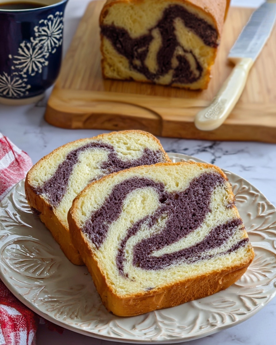 The image shows four thick swirled rolls placed side by side in a white rectangular baking pan. Each roll has a golden-brown outer layer with a soft, smooth texture. Inside, there is a dark brown filling that is evenly spread in a spiral pattern on a light creamy dough layer, creating a clear two-tone contrast. The white marbled surface beneath the pan adds a clean and bright background to the warm and inviting baked rolls. photo taken with an iphone --ar 4:5 --v 7
