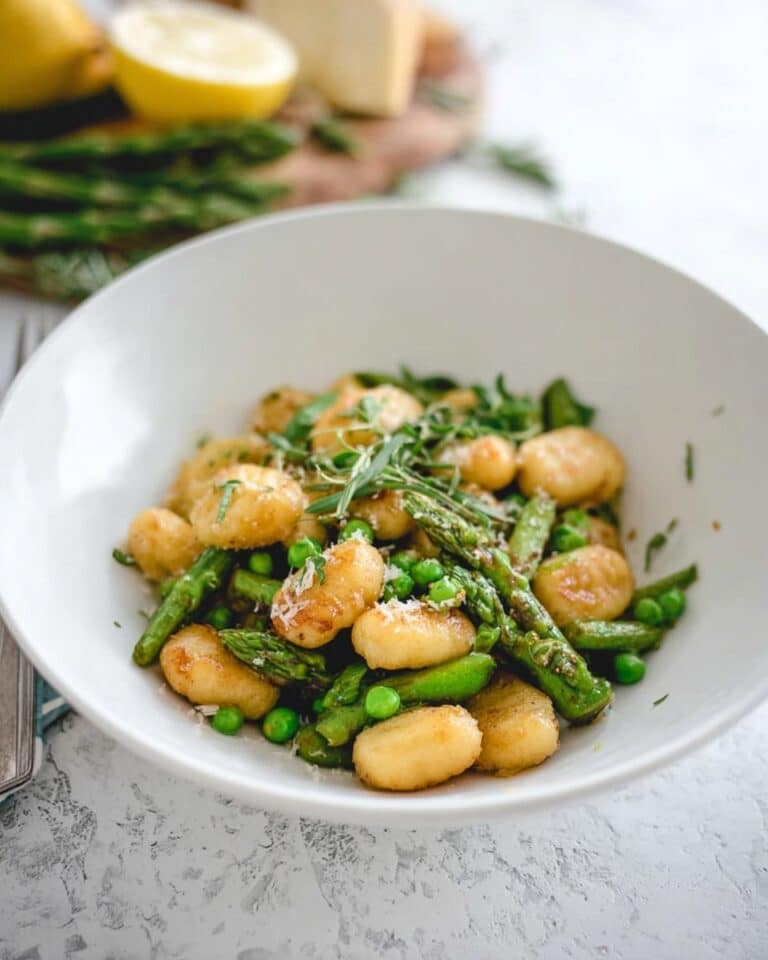 Crispy Gnocchi with Peas, Asparagus, and Lemon Recipe