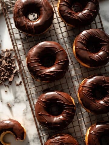Homemade Baked Frosted Chocolate Donuts Recipe