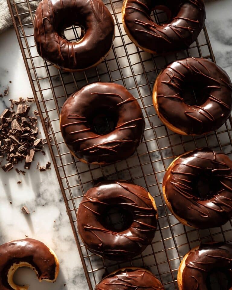 Homemade Baked Frosted Chocolate Donuts Recipe