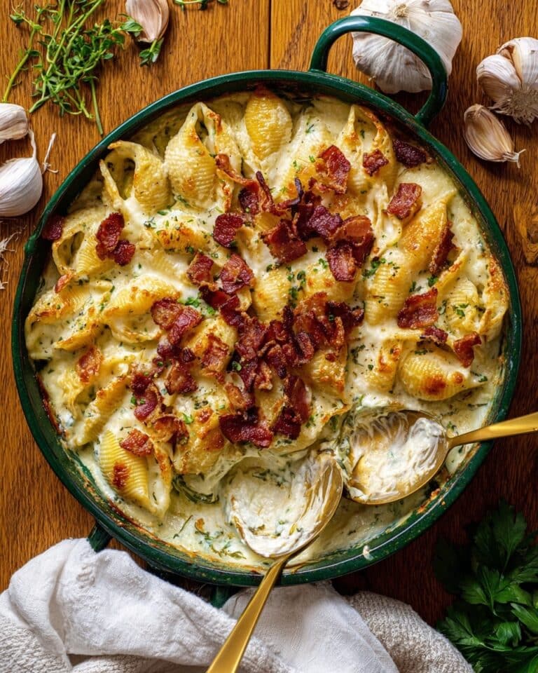 Baked White Mac and Cheese with Bacon Recipe