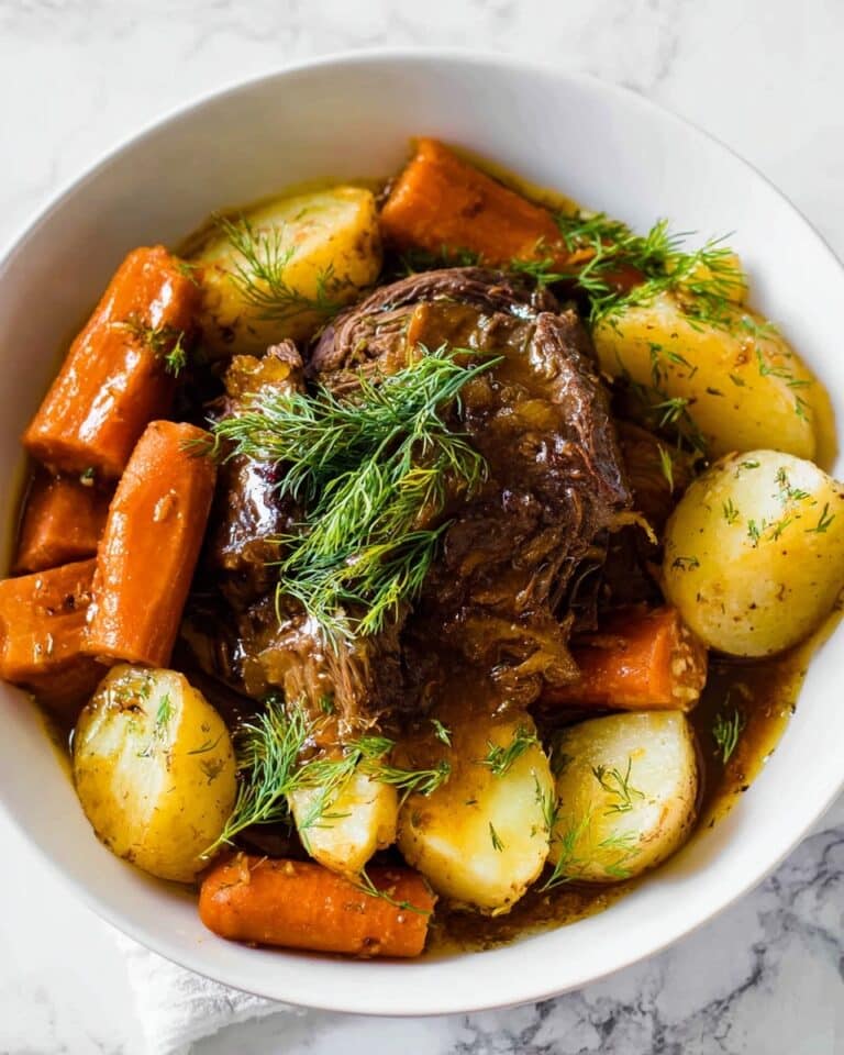 Frozen Roast in Instant Pot with Herb Gravy Recipe