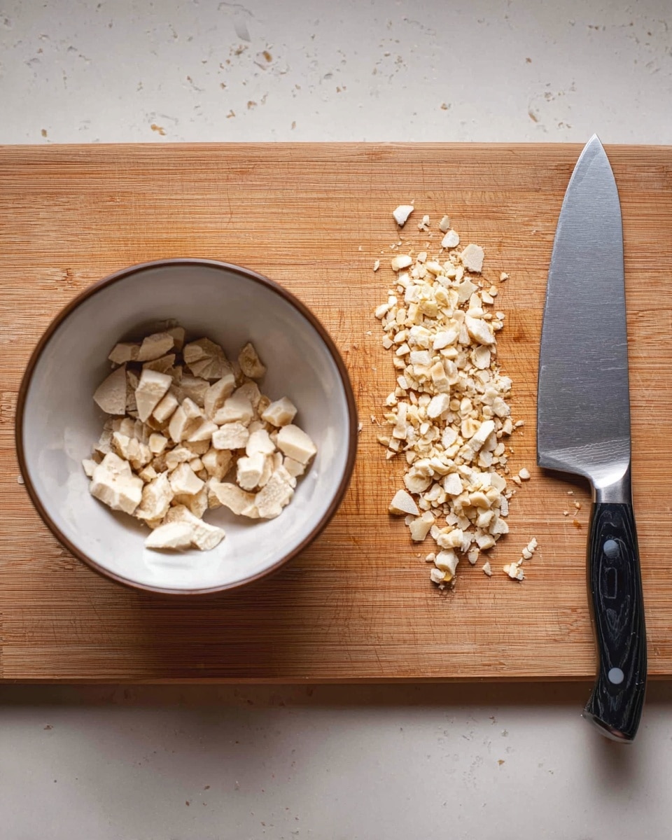 A woman's hand holds a thick, irregular-shaped granola bar close to the camera, showing many textured layers made of toasted oats, whole pecans, almonds, cashews, green pumpkin seeds, and small round millet seeds, all mixed tightly in various shades of golden brown and light tan with some darker roasted spots. The background is a soft white marbled texture. Photo taken with an iphone --ar 4:5 --v 7