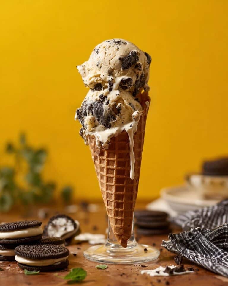 No-Churn Salted Caramel Oreo Ice Cream Recipe