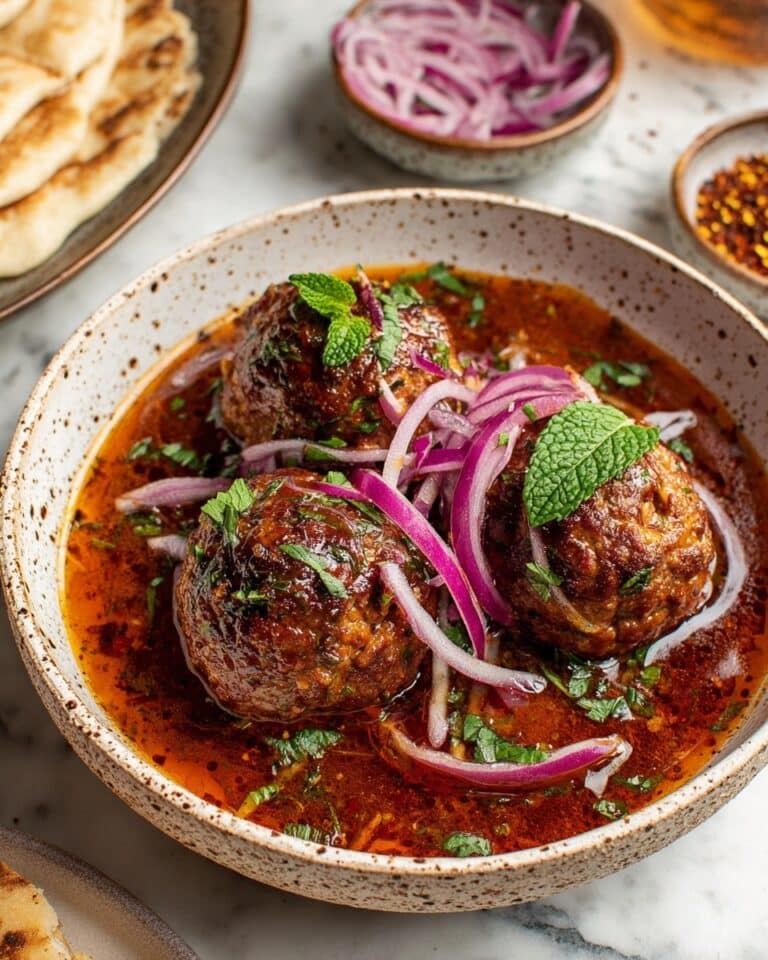 Lula Meatballs with Spiced Tomato Sauce and Sumac Onion Salad Recipe
