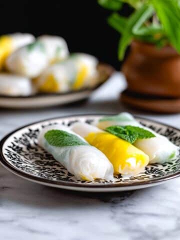 Thai Mango Sticky Rice Summer Rolls Recipe