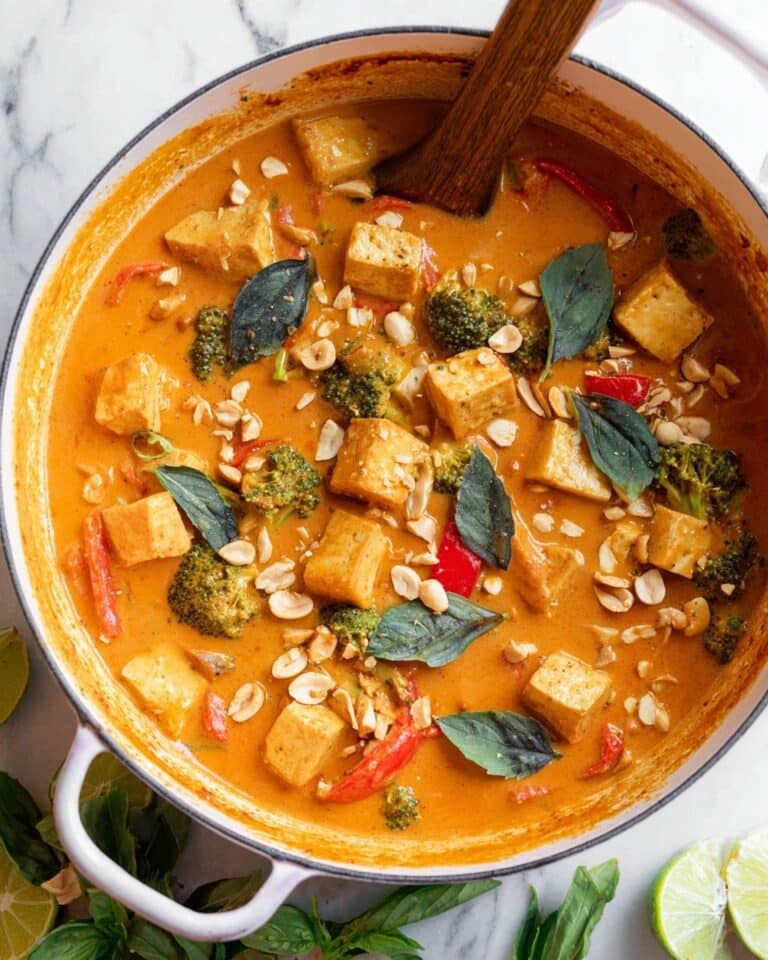Vegan Panang Curry with Tofu & Vegetables Recipe