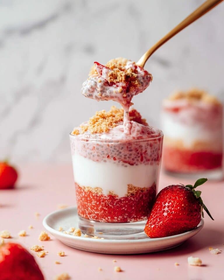 Strawberries & Cream Chia Pudding Recipe