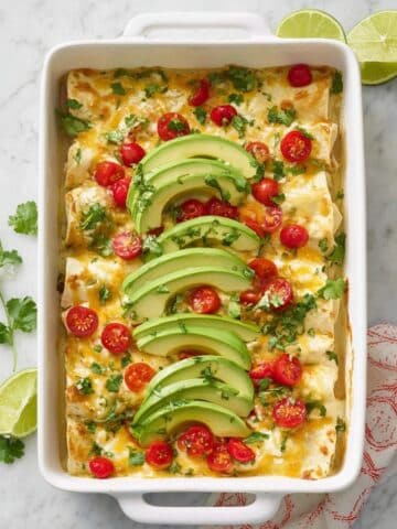 Healthy Green Chile Chicken Enchiladas Recipe