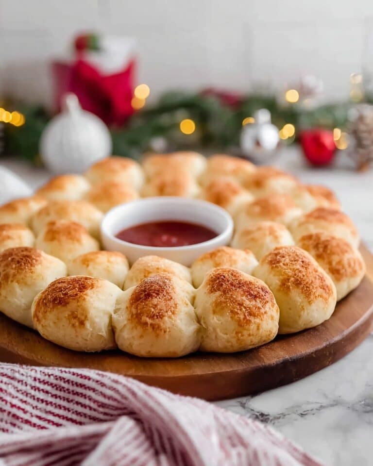 Pull Apart Bread Wreath with Gruyere and Parmesan Recipe