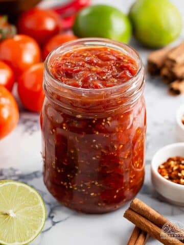 Spicy Cherry Tomato Jam with Lime and Ginger Recipe