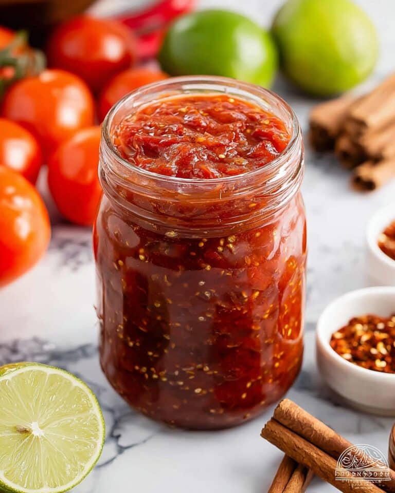 Spicy Cherry Tomato Jam with Lime and Ginger Recipe