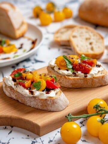 Bruschetta Dip with Tomato, Basil, and Balsamic Drizzle Recipe